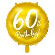 Folieballon 60th birthday goud 45cm