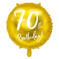 Folieballon 70th birthday goud 45cm