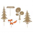 Cupcake toppers Woodland (5st)