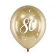 Ballonnen 80 jaar goud (6st)