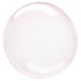 Orbz folieballon Clearz Crystal lichtroze (40cm)