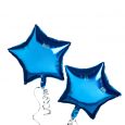 Folieballonnen ster blauw (2st) Hootyballoo