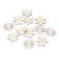 Houten tafelconfetti madeliefjes Spring Daisies (12st)