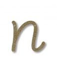 Letter N - Acryl slinger goud