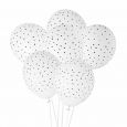 Ballonnen handdrawn dots wit-zwart (6st) House of Gia