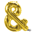 Folieballon symbool & goud 35cm