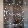 Raamsticker carnaval 2023 transparant