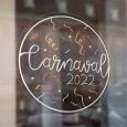 Raamsticker carnaval 2022 transparant