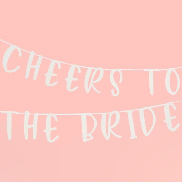 Cheers to the bride slinger Blossom Girls Talking Tables