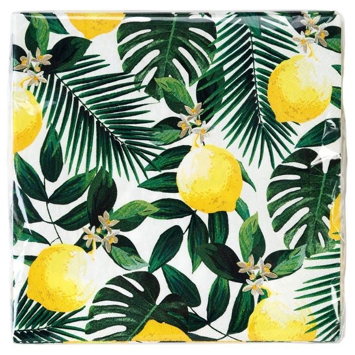 Servetten palm lemon Tropical (20st) Talking Tables