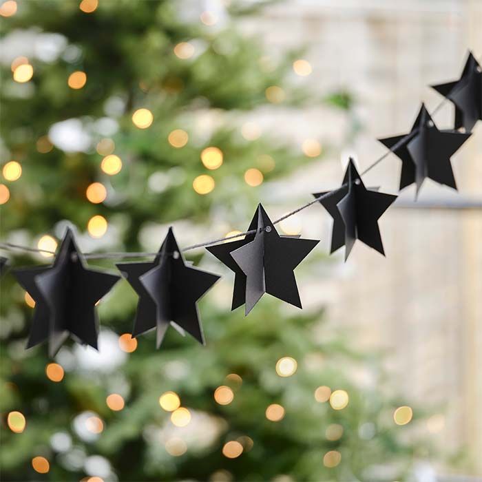 Slinger sterren 3D zwart Contemporary Christmas Ginger Ray