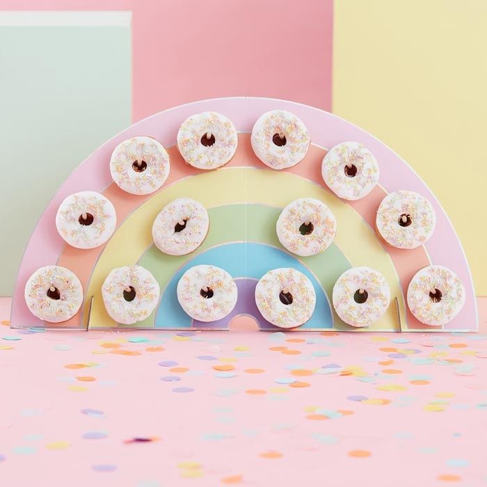 Donutwall Regenboog Pastel Birthday Party Ginger Ray 