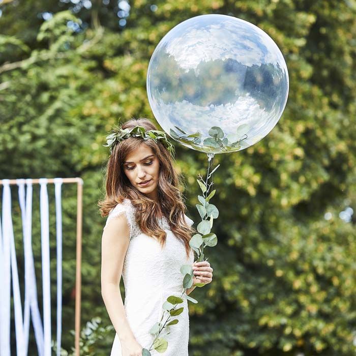 Orbz ballon met bladslinger Botanical Wedding Ginger Ray