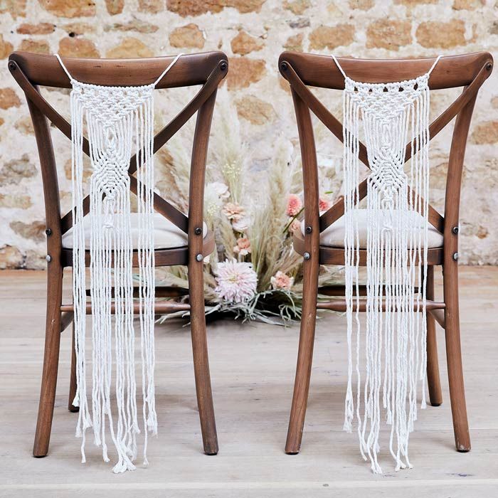 Stoeldecoratie macrame A Touch of Pampas (2st) Ginger Ray