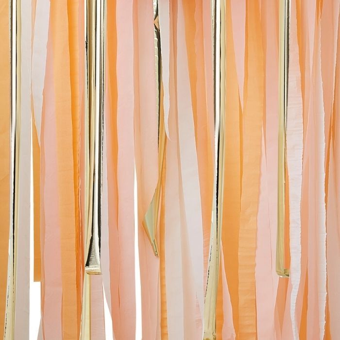 Backdrop streamers Peach Party Ginger Ray