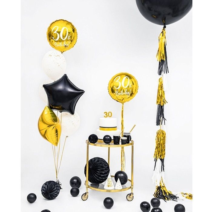 Folieballon 30th Birthday goud (45cm) 