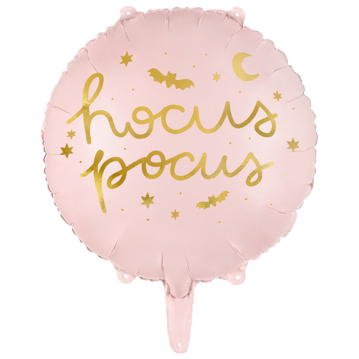 Folieballon Hocus Pocus roze 45cm