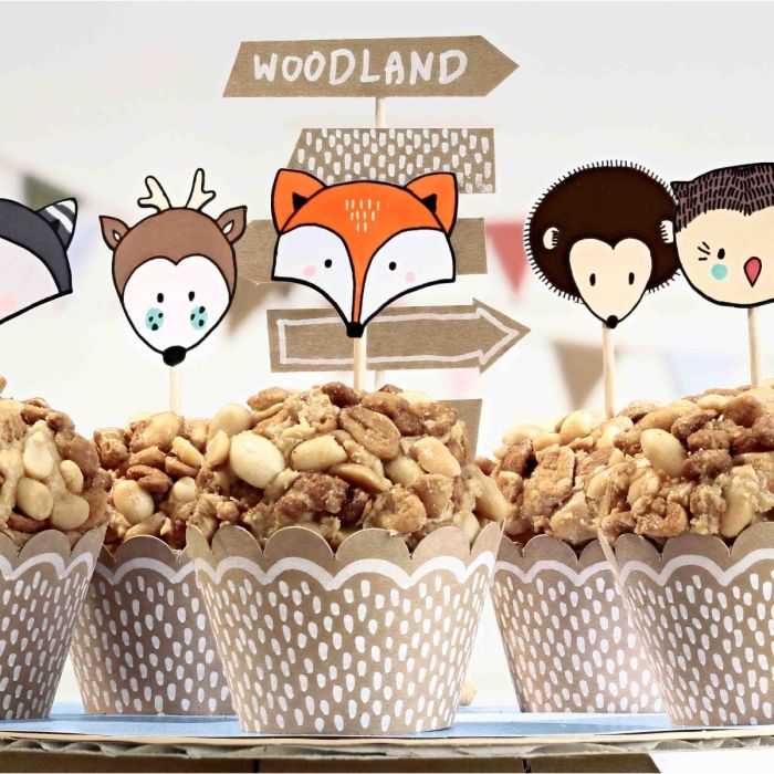 Cupcake kit Woodland (6st)