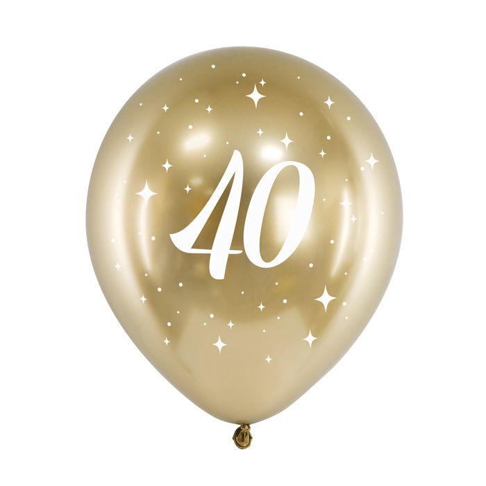 Ballonnen 40 jaar goud (6st)