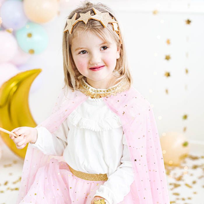 Prinsessenrokje roze-goud (3-7 jaar)