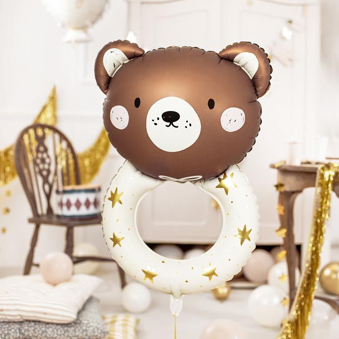 Folieballon rammelaar beer (45x67cm)