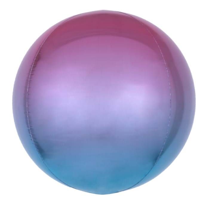 Folieballon Ombré Paars & Blauw 40cm
