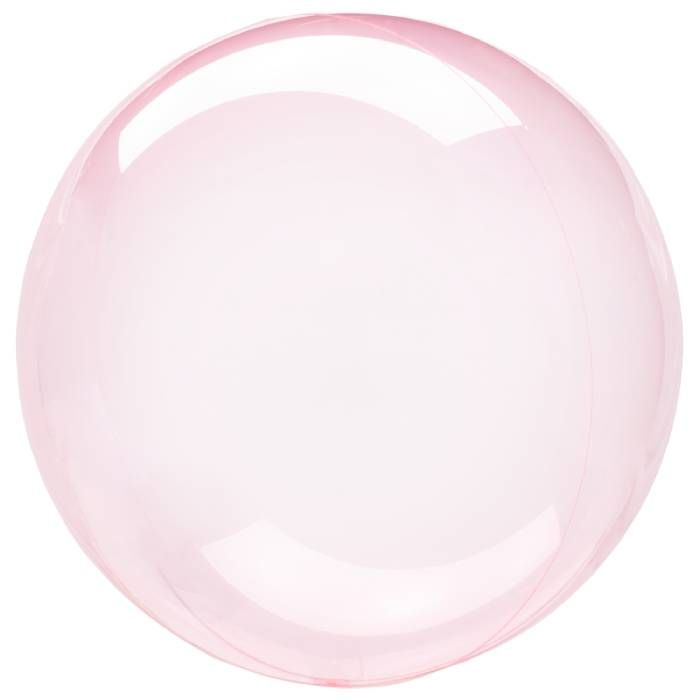 Orbz folieballon Clearz Crystal roze (40cm)