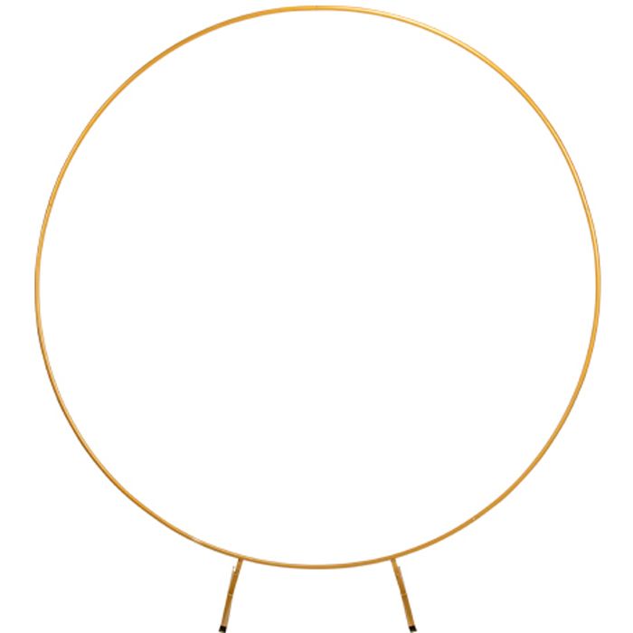 Metalen backdrop frame cirkel goud (2m)