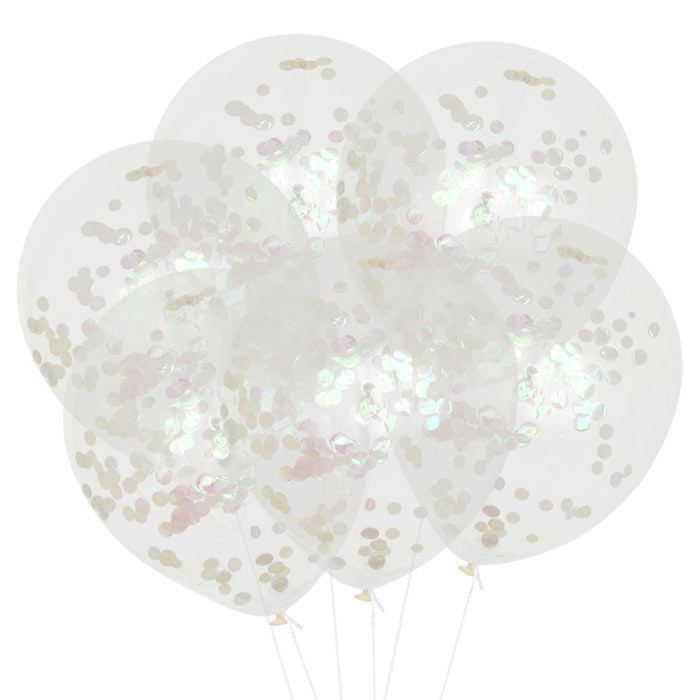 Confetti ballonnen iridescent (6st) House of Gia