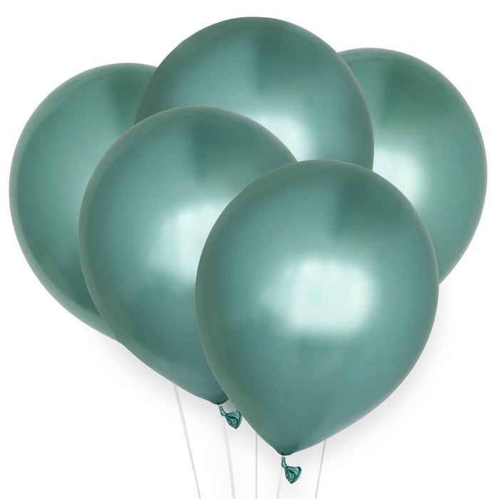 Chroom ballonnen groen (10st)