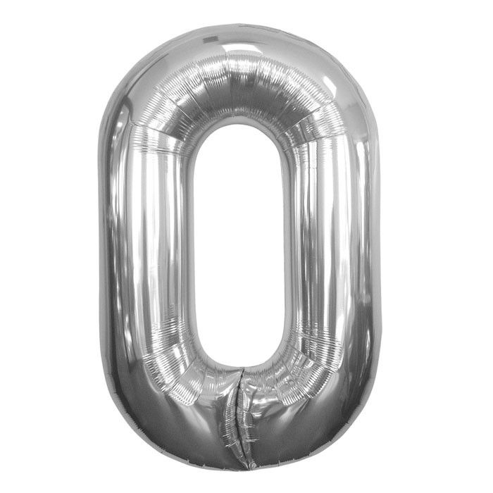 XL Folieballon 0 (90cm) Zilver