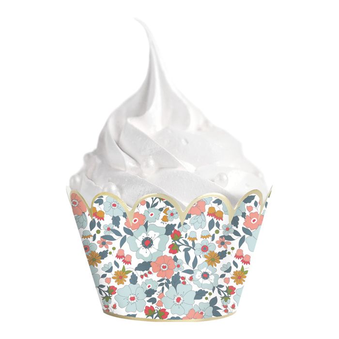 Cupcake wrappers Vintage Flowers (6st)
