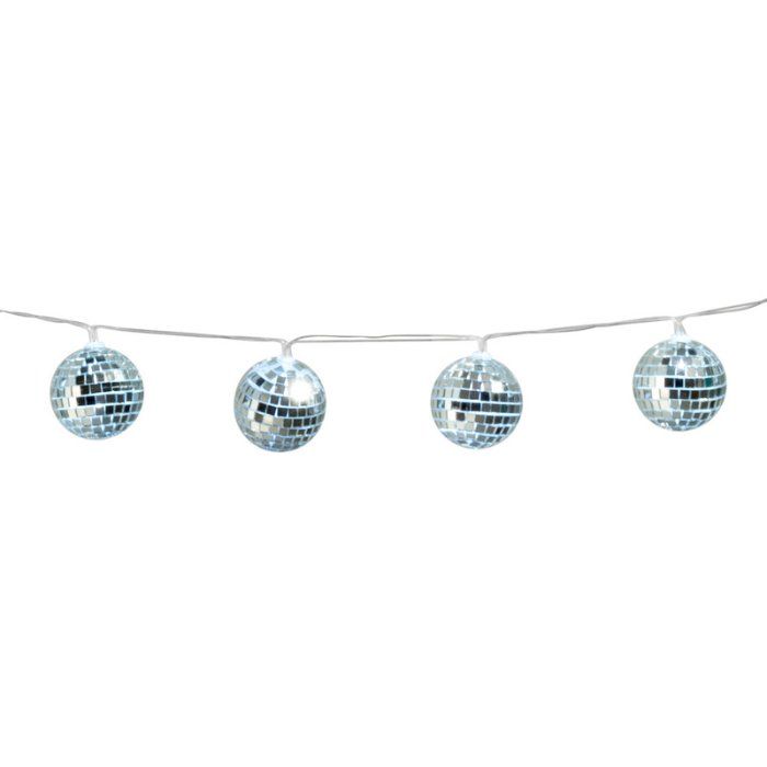 Lichtslinger discoballen zilver 140cm