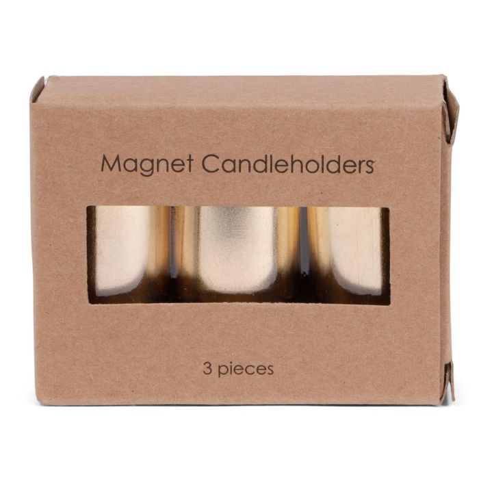 Jens Living magnetische kaarsenhouders goud (3st)