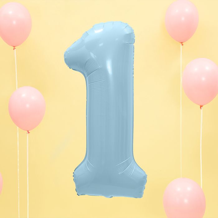 86cm Folieballon Pastel Blauw 1