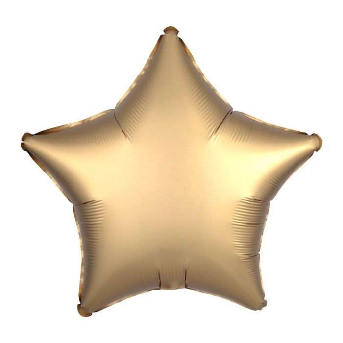 Folieballon Satin Luxe ster goud (43cm)
