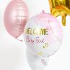 Folieballon welkom baby girl 45cm