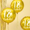 Folieballon 18th Birthday goud (45cm)