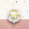 Folieballon Happy Birhday To You wit/goud (35cm)