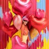 Folieballon hart rood (75cm)