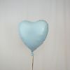 Folieballon Satin hart pastel blauw (45cm)