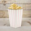 Popcornbekers lichtroze-goud (8st)