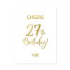 Wijnfles etiketten verjaardag birthday goud leeftijd (4st)