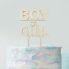 Gender reveal taarttopper boy or girl hout
