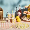 Bekertjes Lemon & Gingham (8st) Summer Picnic Hootyballoo