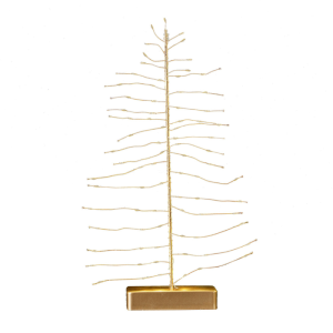 Decoratie kerstboom met lampjes goud Ginger Ray