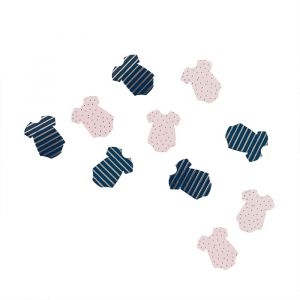 Tafelconfetti rompers navy & pink Gender Reveal Ginger Ray