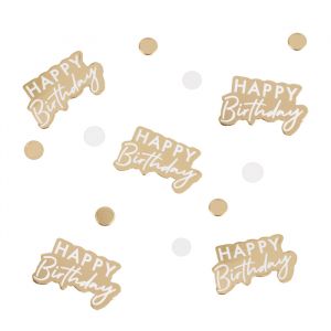 Tafelconfetti Happy Birthday goud Mix It Up Ginger Ray