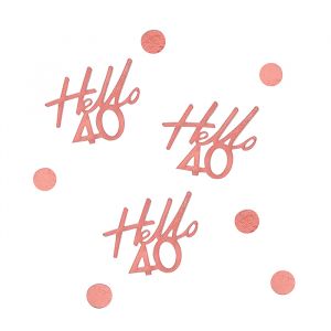 Tafelconfetti Hello 40 Mix it up Rose Gold Ginger Ray