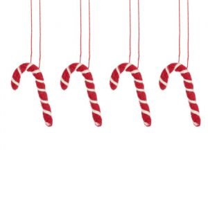 Kersthangers candy canes 4st